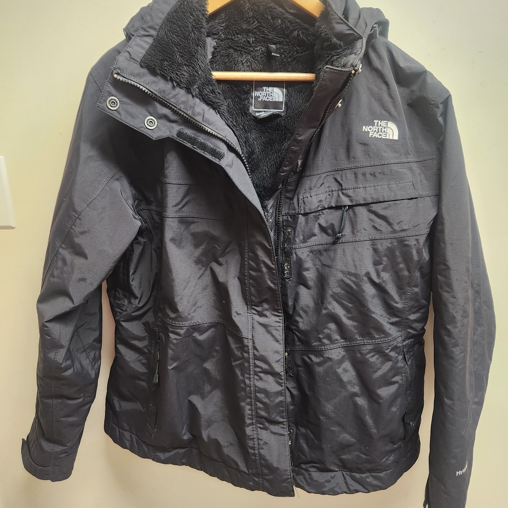 The North Face Black Hooded Jacket Size Xl